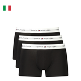 PACK 3 QUẦN SỊP ĐÙI NAM MÀU ĐEN - TOMMY HILFIGER - NHẬP KHẨU CHÍNH HÃNG TỪ Ý