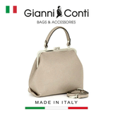 TÚI XÁCH NỮ DA THẬT MÀU TRẮNG KEM 136578-49 – GIANNI CONTI - SẢN XUẤT THỦ CÔNG TẠI ITALY