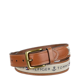 THẮT LƯNG DA NAM MÀU NÂU 11TL02X32-340 - TOMMY HILFIGER - NHẬP KHẨU TRỰC TIẾP TỪ MỸ