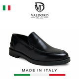 GIÀY LƯỜI DA THẬT NAM (015 Vitello Nero) - VALDORO - SẢN XUẤT TẠI ITALY