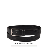 THẮT LƯNG DA THẬT NAM MÀU ĐEN SETH 5185432-35 - GIANNI CONTI - SẢN XUẤT THỦ CÔNG TỪ ITALIA