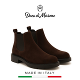 GIÀY BOOTS DA LỘN NAM (DA THẬT) MÀU NÂU - DUCA DI MORRONE - SẢN XUẤT TẠI ITALY