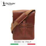 TÚI ĐEO CHÉO NAM DA BÒ THẬT MÀU NÂU 411489MA – OLD ANGLER - SẢN XUẤT THỦ CÔNG TỪ ITALY