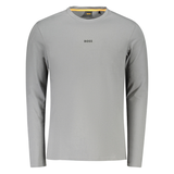 ÁO THUN DÀI TAY NAM MÀU GHI XÁM - HUGO BOSS - NHẬP KHẨU CHÍNH HÃNG TỪ ITALIA