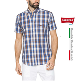 ÁO SƠ MI NAM CỘC TAY HỌA TIẾT KẺ CARO – CARRERA JEANS - NHẬP KHẨU CHÍNH NGẠCH TỪ Ý