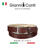 THẮT LƯNG DA THẬT NAM MÀU NÂU 9405247-35-20 - GIANNI CONTI - SẢN XUẤT THỦ CÔNG TỪ ITALIA