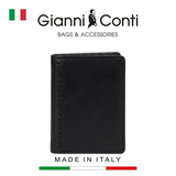 VÍ DA THẬT NAM MÀU ĐEN 9447165-10 – GIANNI CONTI - SẢN XUẤT THỦ CÔNG TẠI ITALY