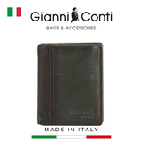 VÍ DA THẬT NAM MÀU XANH GREEN 4067387-61 – GIANNI CONTI - SẢN XUẤT THỦ CÔNG TẠI ITALY