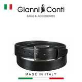 THẮT LƯNG DA THẬT NAM MÀU ĐEN 5155431-40-10 - GIANNI CONTI - SẢN XUẤT THỦ CÔNG TẠI ITALIA