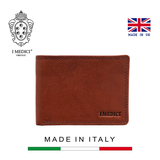 VÍ DA CALFSKIN 5 - Mogano - MEDICI OF FLORENCE - NHẬP KHẨU CHÍNH HÃNG TỪ ITALIA