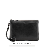 CLUTCH NAM MÀU ĐEN DA THẬT – GIANNI CONTI - SẢN XUẤT THỦ CÔNG TỪ ITALY