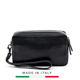 CLUTCH DA THẬT NAM MÀU ĐEN – GIANNI CONTI - SẢN XUẤT THỦ CÔNG TỪ ITALY