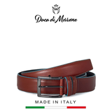 THẮT LƯNG DA NAM MÀU NÂU - DUCA DI MORRONE - SẢN XUẤT TẠI ITALY