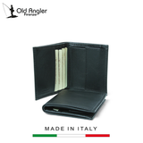 VÍ DA BÒ NAM CAO CẤP MÀU ĐEN 803889NE - 89Ne – OLD ANGLER - SẢN XUẤT TỪ ITALY