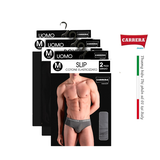 PACK 2 QUẦN SỊP ĐÙI NAM MÀU XÁM - CARRERA JEANS - NHẬP KHẨU CHÍNH NGẠCH TỪ Ý