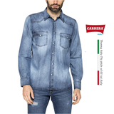 ÁO SƠ MI NAM DÀI TAY VẢI DENIM NHẸ 210A1005X – CARRERA JEANS - NHẬP KHẨU CHÍNH HÃNG TỪ Ý