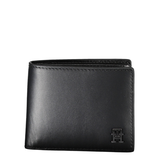 VÍ NAM DA THẬT MÀU ĐEN - TOMMY HILFIGER - NHẬP KHẨU CHÍNH HÃNG TỪ Ý