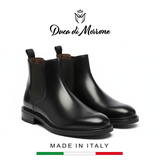 GIÀY BOOTS DA NAM (DA THẬT) MÀU ĐEN - DUCA DI MORRONE - SẢN XUẤT TẠI ITALY