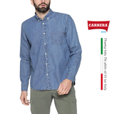 ÁO SƠ MI DENIM CLASSIC NAM XANH NHẠT – CARRERA JEANS - NHẬP KHẨU CHÍNH HÃNG TỪ Ý