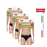 PACK 2 QUẦN SỊP TAM GIÁC NAM MÀU ĐEN - CARRERA JEANS - NHẬP KHẨU CHÍNH HÃNG TỪ Ý