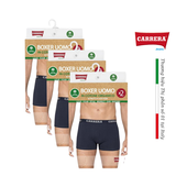 PACK 2 QUẦN SỊP ĐÙI NAM MÀU XANH THAN - CARRERA JEANS - NHẬP KHẨU CHÍNH HÃNG TỪ Ý