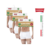 PACK 2 QUẦN SỊP ĐÙI NAM MÀU TRẮNG - CARRERA JEANS - NHẬP KHẨU CHÍNH HÃNG TỪ Ý