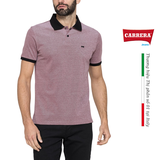 ÁO POLO NAM MÀU ĐỎ SẪM CỔ ĐEN - CARRERA JEANS - NHẬP KHẨU CHÍNH HÃNG TỪ ITALIA