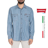 ÁO SƠ MI DENIM NAM XANH NHẠT – CARRERA JEANS - NHẬP KHẨU CHÍNH HÃNG TỪ Ý