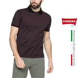 ÁO POLO NAM ĐỎ BORDEAUX CỔ ĐEN - CARRERA JEANS - NHẬP KHẨU CHÍNH HÃNG TỪ ITALIA
