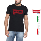 ÁO THUN NAM CỘC TAY BASIC MÀU ĐEN IN LOGO – CARRERA JEANS - NHẬP KHẨU CHÍNH HÃNG TỪ Ý