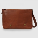 TÚI ĐEO CHÉO NAM DA CALFSKIN 5600 - MAHOGANY -  MEDICI OF FLORENCE - SẢN XUẤT THỦ CÔNG TẠI ITALY