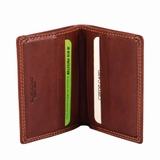 VÍ DA THẬT NAM MÀU NÂU VÀNG 917387-25 – GIANNI CONTI - SẢN XUẤT THỦ CÔNG TẠI ITALY