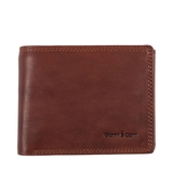 VÍ DA THẬT NAM MÀU NÂU ĐẬM 917041-28 – GIANNI CONTI - SẢN XUẤT THỦ CÔNG TẠI ITALY