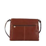 TÚI ĐEO CHÉO DA THẬT MÀU NÂU 914367-28 - GIANNI CONTI - SẢN XUẤT THỦ CÔNG TẠI ITALY