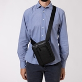 TÚI ĐEO CHÉO DA THẬT MÀU ĐEN 1812292-10 - GIANNI CONTI - SẢN XUẤT THỦ CÔNG TỪ ITALY