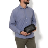 CLUTCH DA THẬT NAM MÀU ĐEN 1812109-10 – GIANNI CONTI - SẢN XUẤT THỦ CÔNG TẠI ITALY