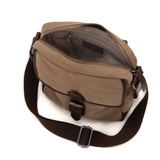 TÚI ĐEO CHÉO DA THẬT MÀU NÂU BE 6022683-609 - GIANNI CONTI - SẢN XUẤT THỦ CÔNG TẠI ITALY