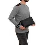 CLUTCH DA THẬT NAM MÀU NÂU 1812212-28 - GIANNI CONTI - SẢN XUẤT THỦ CÔNG TẠI ITALY