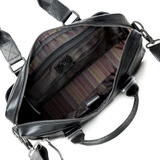 TÚI LAPTOP DA THẬT MÀU ĐEN 2501370-10 – GIANNI CONTI - SẢN XUẤT THỦ CÔNG TẠI ITALY