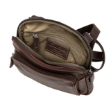 TÚI ĐEO CHÉO DA THẬT MÀU NÂU 4072571-20 - GIANNI CONTI - SẢN XUẤT THỦ CÔNG TỪ ITALY