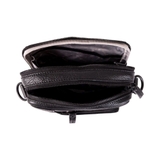 TÚI ĐEO CHÉO DA THẬT NAM MÀU ĐEN FILIPPO 1812282 - GIANNI CONTI - SẢN XUẤT THỦ CÔNG TỪ ITALY