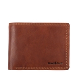 VÍ DA THẬT NAM MÀU NÂU VÀNG 917041-25 – GIANNI CONTI - SẢN XUẤT THỦ CÔNG TẠI ITALY