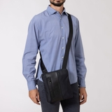 TÚI ĐEO CHÉO DA THẬT MÀU ĐEN 2092880-10 - GIANNI CONTI - SẢN XUẤT THỦ CÔNG TỪ ITALY