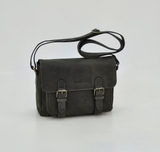TÚI ĐEO CHÉO DA THẬT MÀU GHI XÁM 964158-16 - GIANNI CONTI - SẢN XUẤT THỦ CÔNG TỪ ITALY
