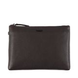 CLUTCH NAM MÀU NÂU ĐEN DA THẬT – GIANNI CONTI - SẢN XUẤT THỦ CÔNG TỪ ITALY