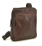 TÚI ĐEO CHÉO DA THẬT MÀU NÂU 4072570-20 - GIANNI CONTI - SẢN XUẤT THỦ CÔNG TỪ ITALY