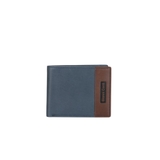 VÍ DA THẬT NAM MÀU BLUE-D.BROWN 6057220-627 – GIANNI CONTI - SẢN XUẤT THỦ CÔNG TẠI ITALY