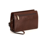 CLUTCH NAM MÀU NÂU DA THẬT 9402019-20 – GIANNI CONTI - SẢN XUẤT THỦ CÔNG TẠI ITALY