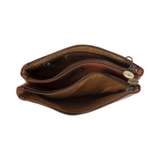 CLUTCH NAM MÀU NÂU DA THẬT 912201-28 – GIANNI CONTI - SẢN XUẤT THỦ CÔNG TẠI ITALY