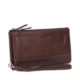 CLUTCH DA THẬT NAM MÀU NÂU 912211-28 – GIANNI CONTI - SẢN XUẤT THỦ CÔNG TẠI ITALY